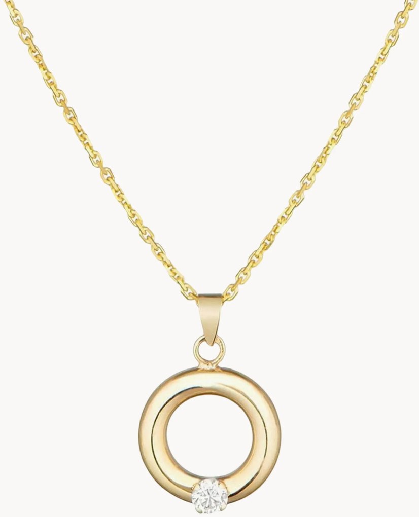 Colar banhado a ouro com pendente de ouro amarelo Cercle D'Or