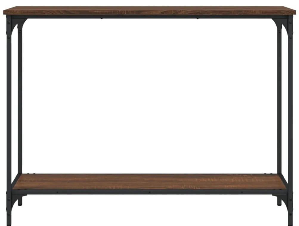 Mesa consola 101x30,5x75 cm derivados madeira carvalho castanho