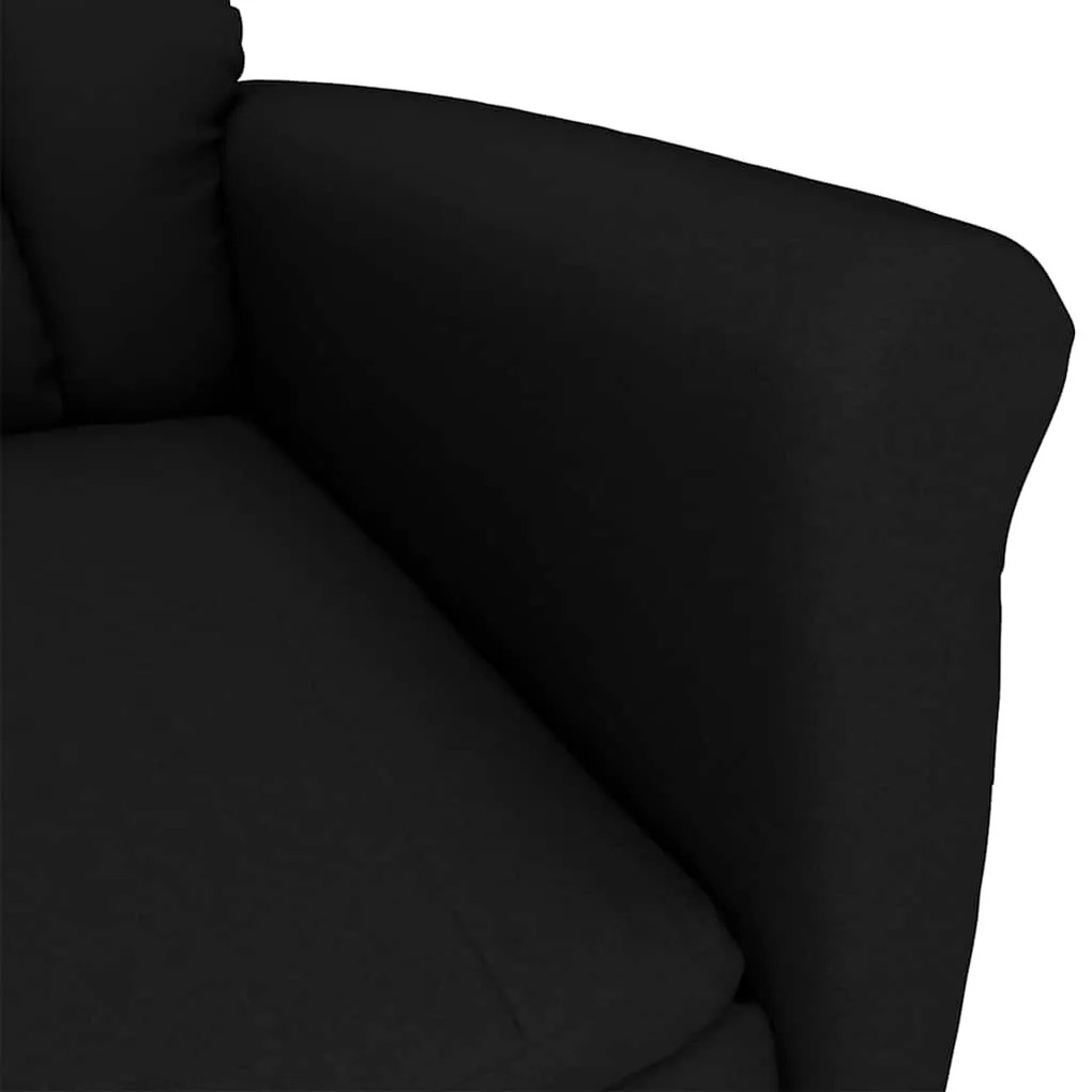 Poltrona de Massagem vidaXL Preto em Tecido Microfibra