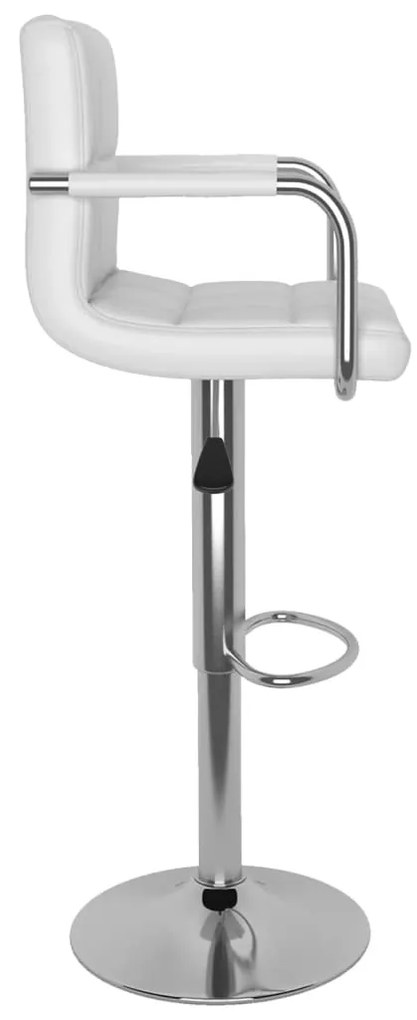 Bancos de bar 2 pcs couro artificial branco