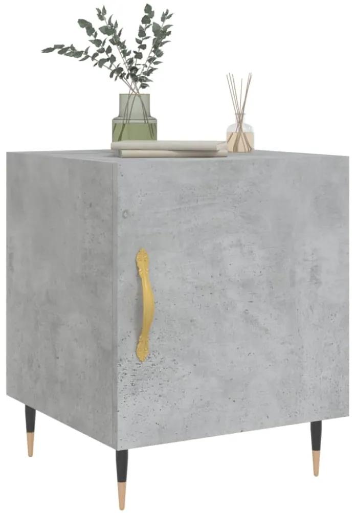 Mesa cabeceira 2pcs 40x40x50 cm derivados madeira cinza cimento