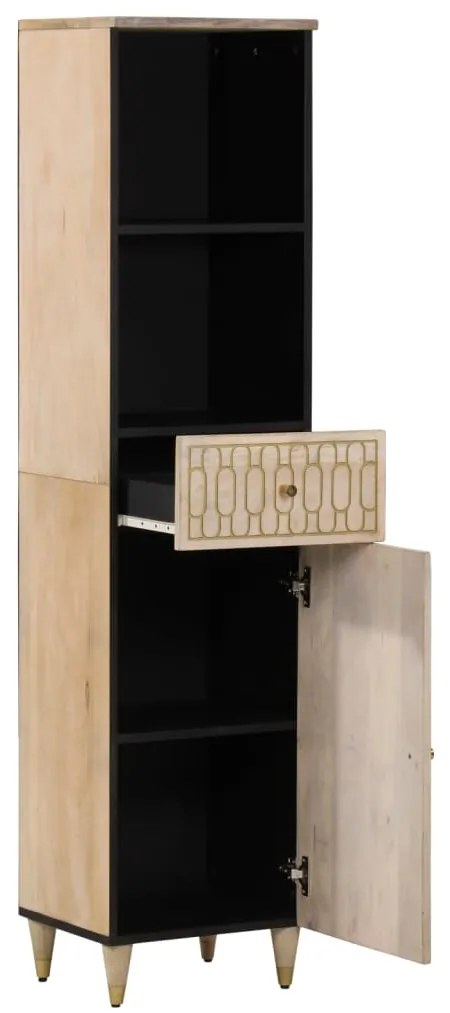 Armário de casa de banho 38x33x160 cm mangueira maciça