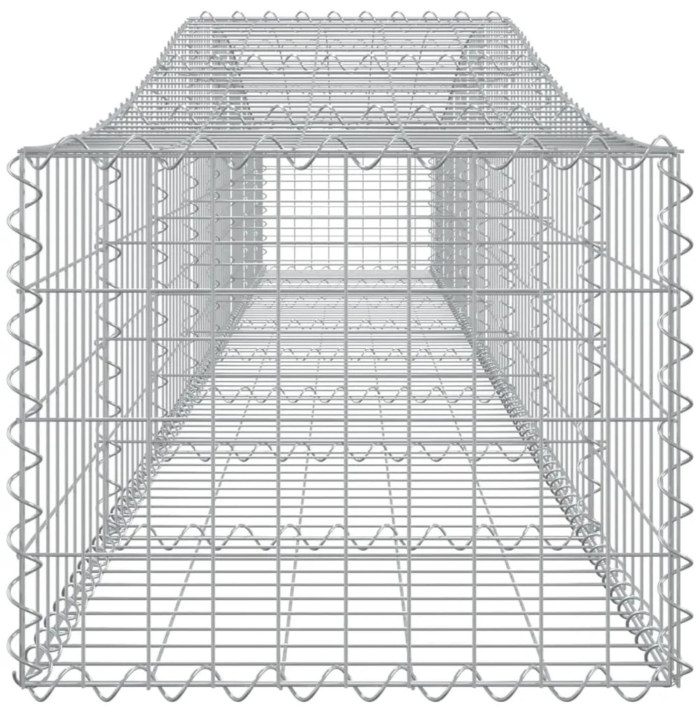 Cestos gabião arqueados 10 pcs 400x50x40/60cm ferro galvanizado