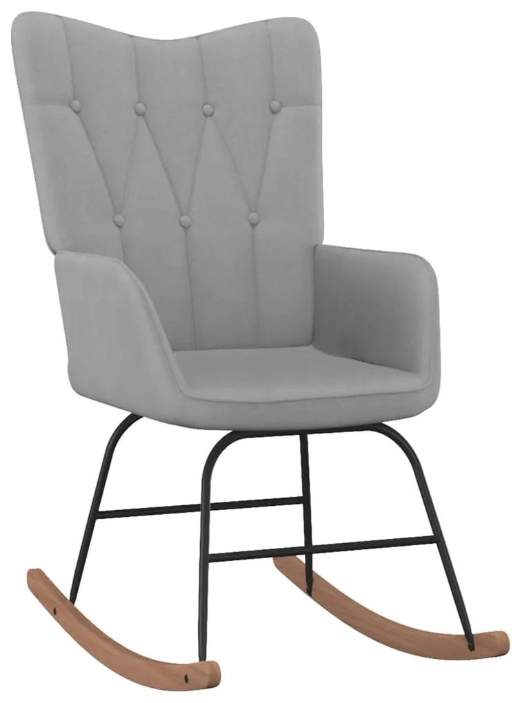 327611 vidaXL Cadeira de baloiço tecido cinzento-claro