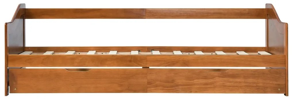 Estrutura sofá-cama de puxar 90x200 cm madeira pinho castanho
