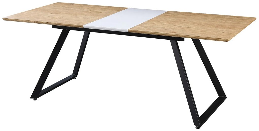 Mesa de Jantar BÉRGAMO – Extensível 160~200x90x75 cm – Base em Metal P