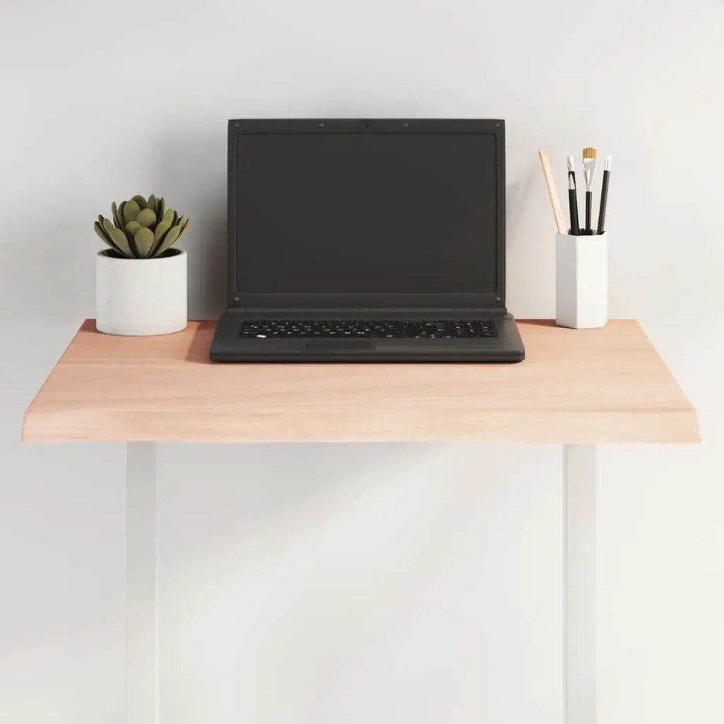 vidaXL Tampo de mesa c/ bordas vivas carvalho maciço não tratado