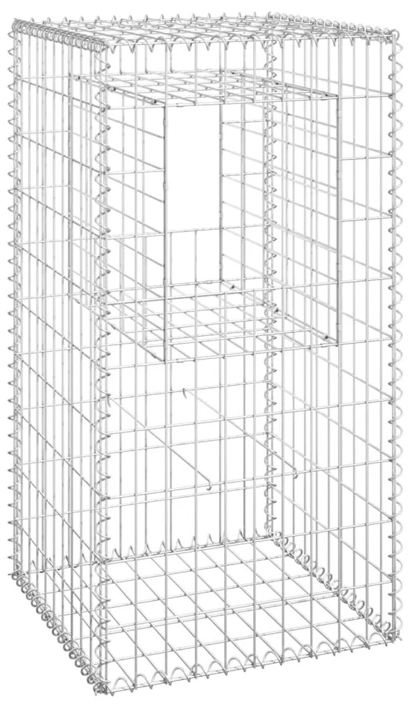 Postes/cestos gabião 2 pcs 50x50x100 cm ferro