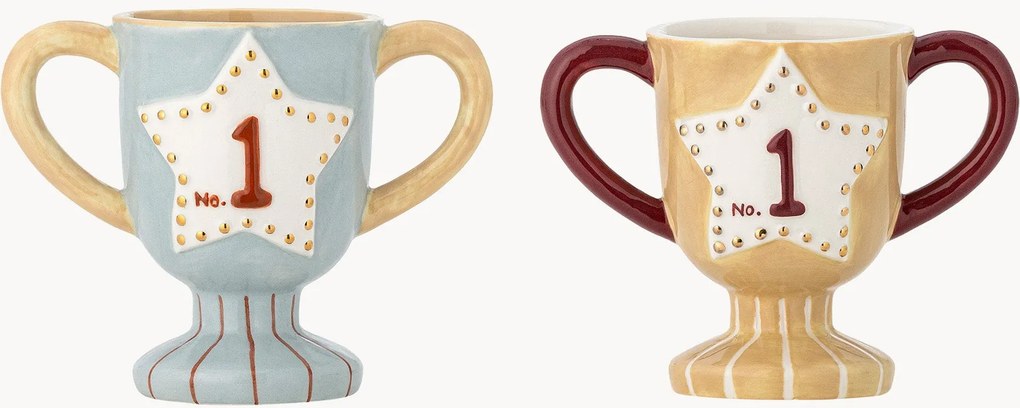 Copos para crianças pintados à mão Trophy, conjunto de 2