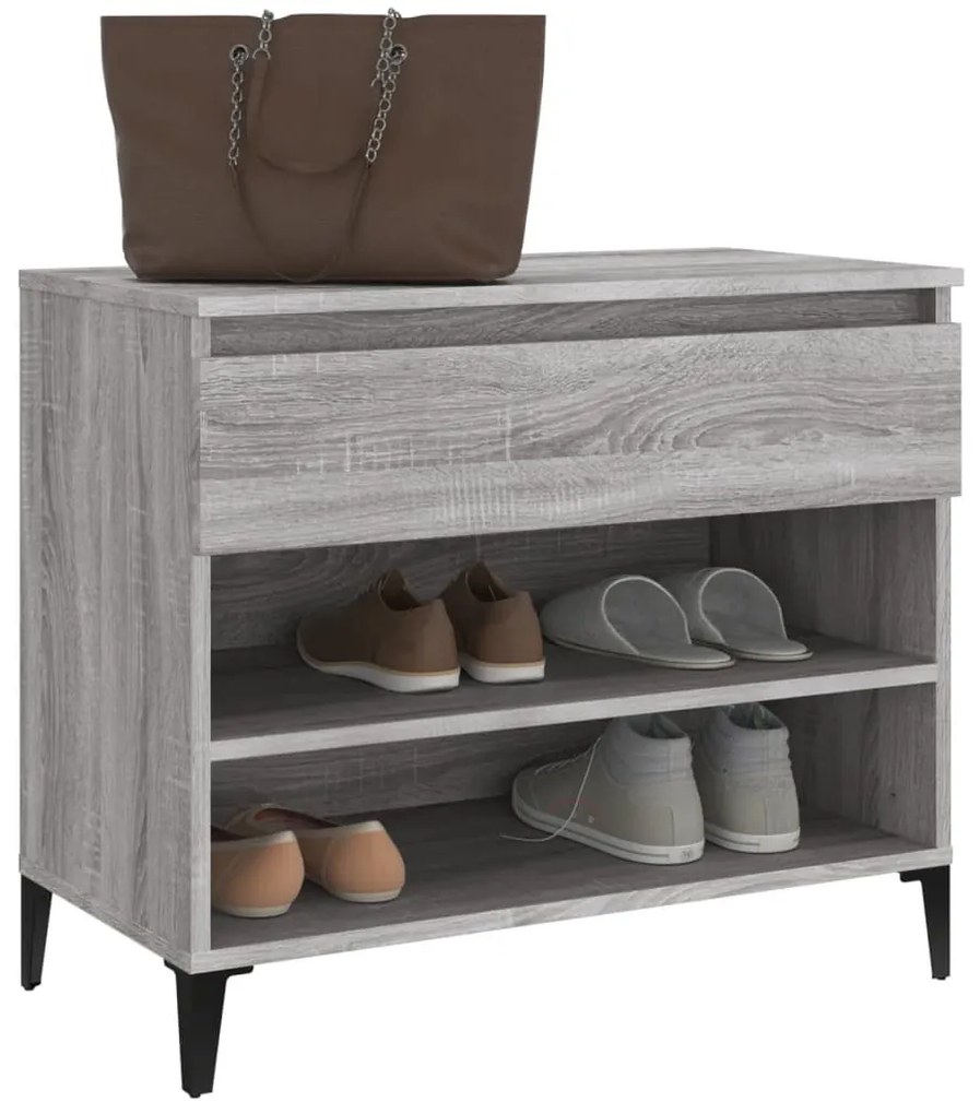 Sapateira 70x36x60 cm derivados de madeira cinzento sonoma