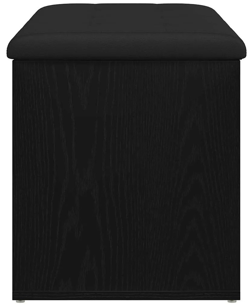Banco de Armazenamento vidaXL Madeira de Carvalho Preto 80x40x45 cm Ma