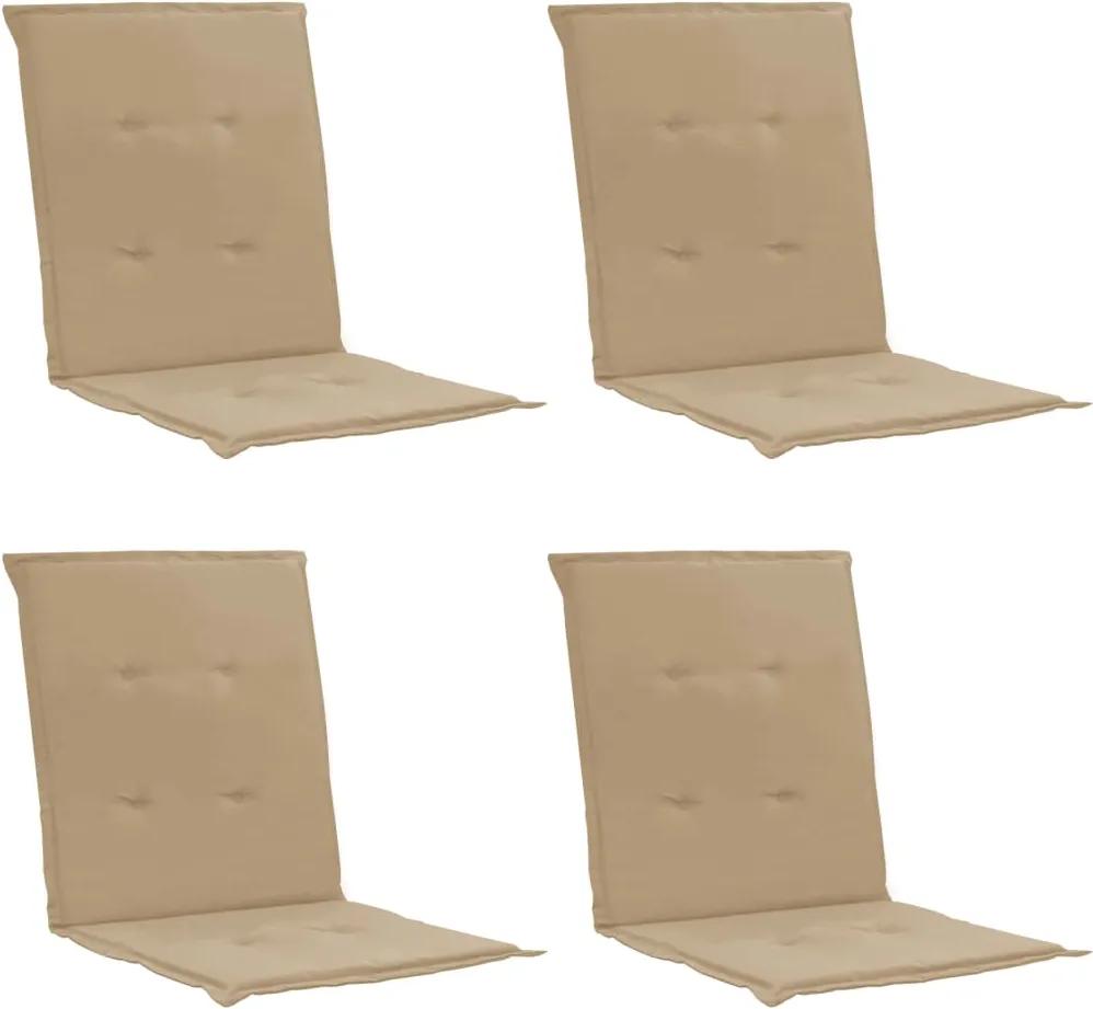 Almofadões para cadeiras de jardim 4 pcs 100x50x3 cm bege