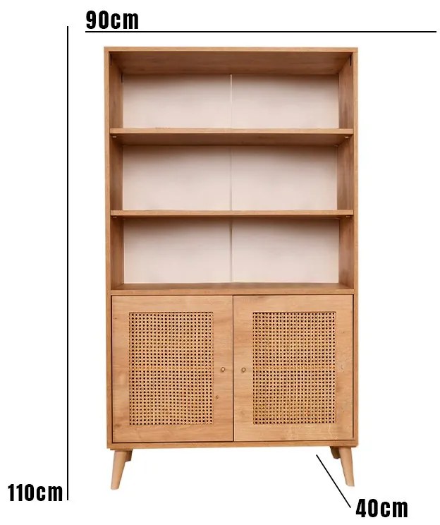 Estante Hazeran – Carvalho – 40x90x110 cm
