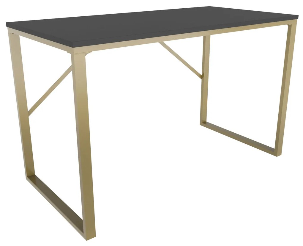 Secretária Layton – Dourado e Antracite – 120 cm x 60 cm x 74 cm