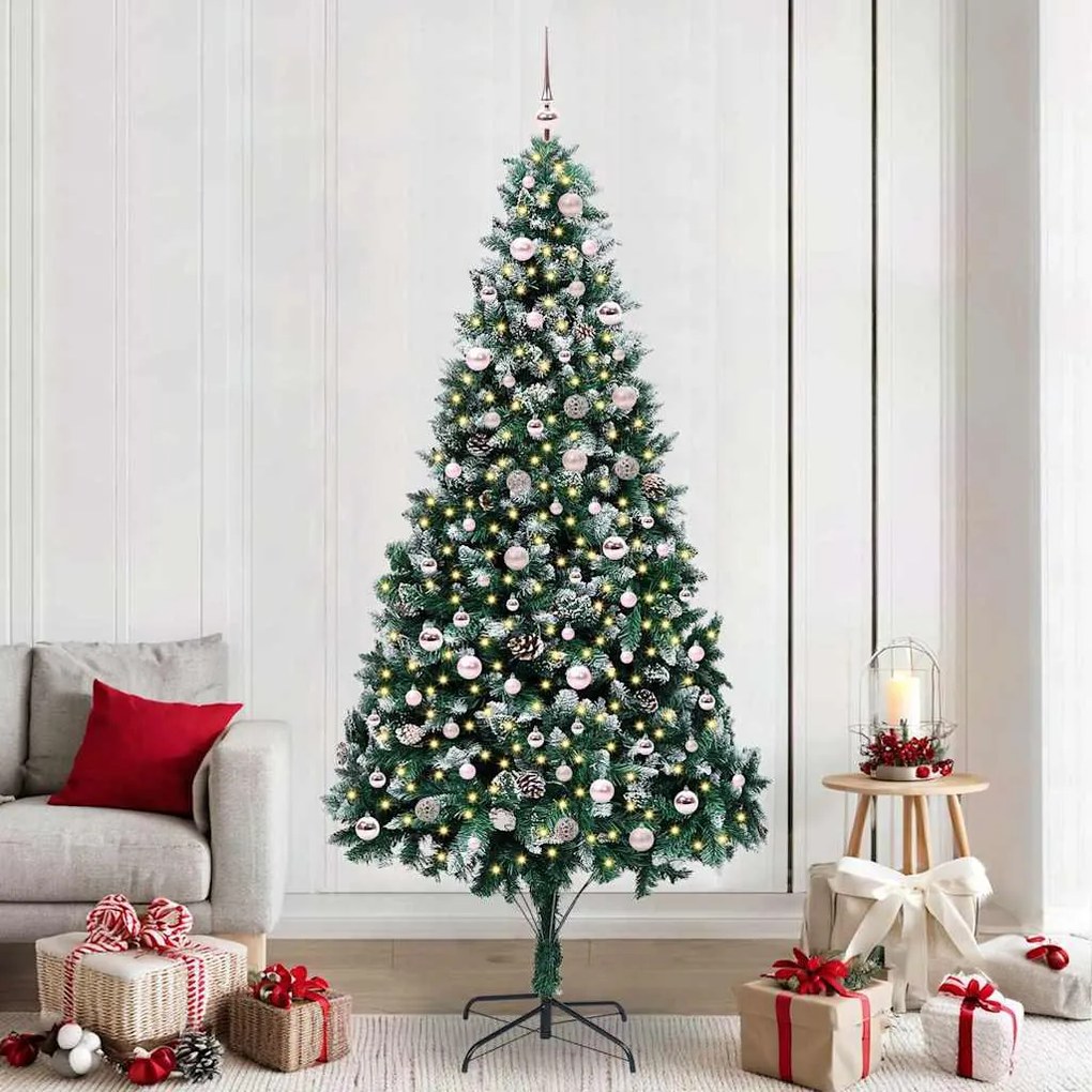 vidaXL Árvore de Natal Artificial Verde 240 cm PVC, Aço e Plástico