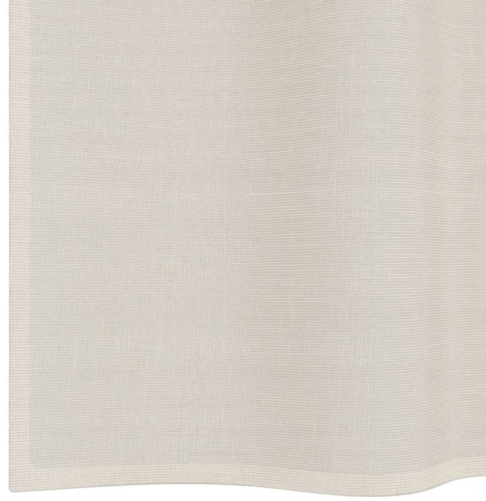 Cortinas de voile com ilhós 2 pcs creme 140x140 cm