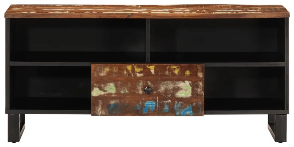 Móvel de TV 100x33x46 cm acácia maciça/derivados madeira