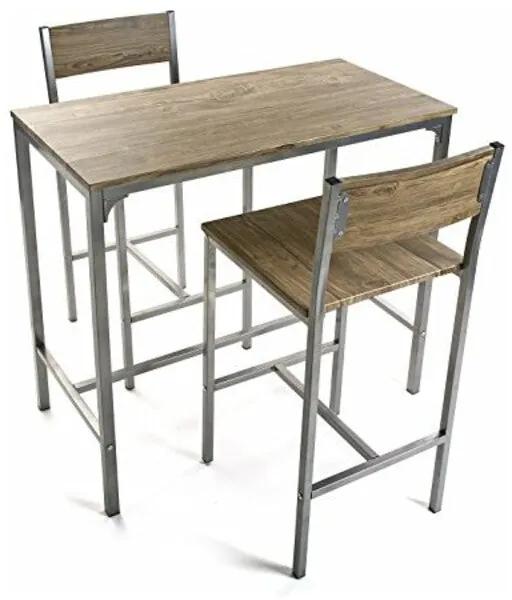 Conjunto de mesa com 2 cadeiras Versa Madeira MDF (45 x 87 x 89 cm)