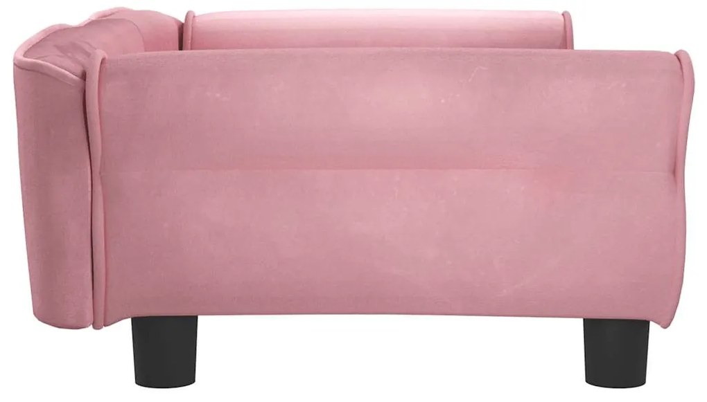 Cama para cães 95x55x30 cm veludo rosa