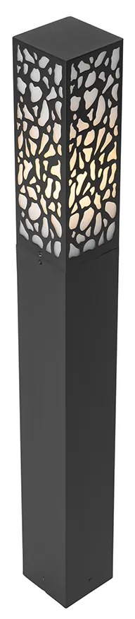 Candeeiro de exterior moderno preto 90 cm IP44 - Nicole Moderno