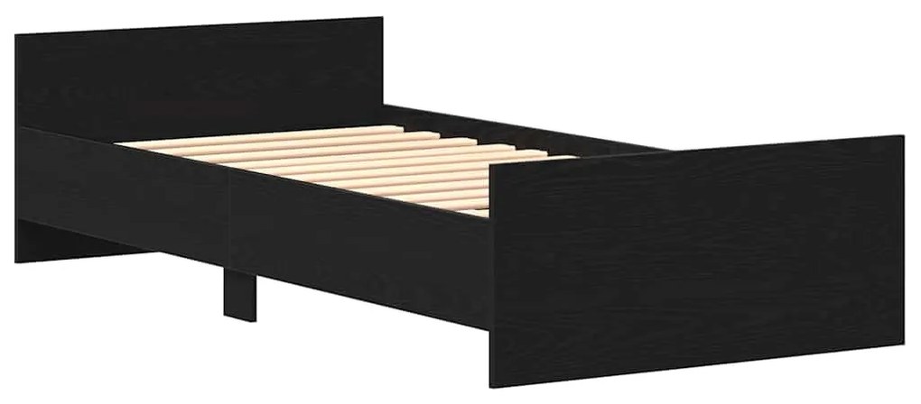 Estrutura cama s/ colchão derivados madeira carvalho preto