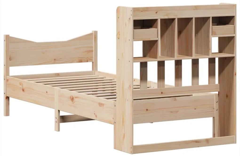 Cama sem colchão 90x190 cm madeira de pinho maciça