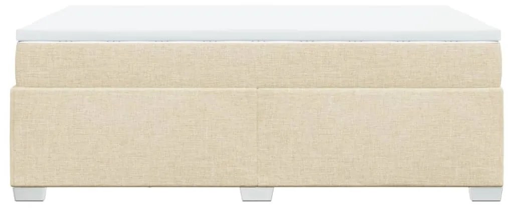 Cama boxspring com colchão 120x190 cm tecido cor creme