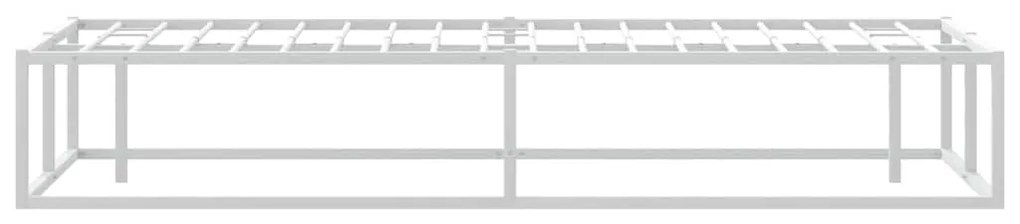 Estrutura de cama sem colchão branco 140x200 cm metal