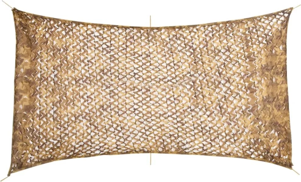 vidaXL Rede de camuflagem com saco de arrumação 506x279 cm areia