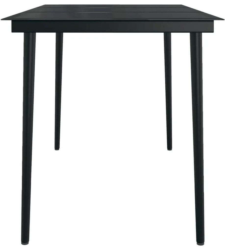 5 pcs Conjunto de jantar para jardim preto