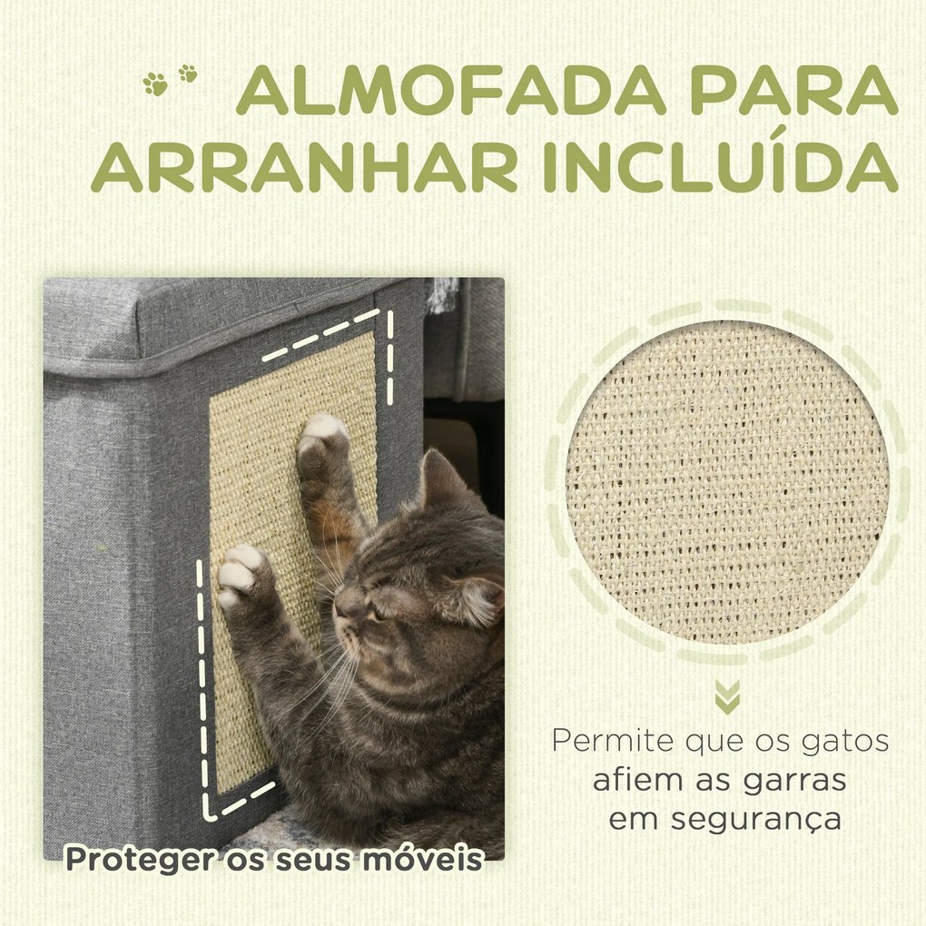 PawHut Casa para Gatos Cama para Gatos Casa para Gatos com Placa de Ar