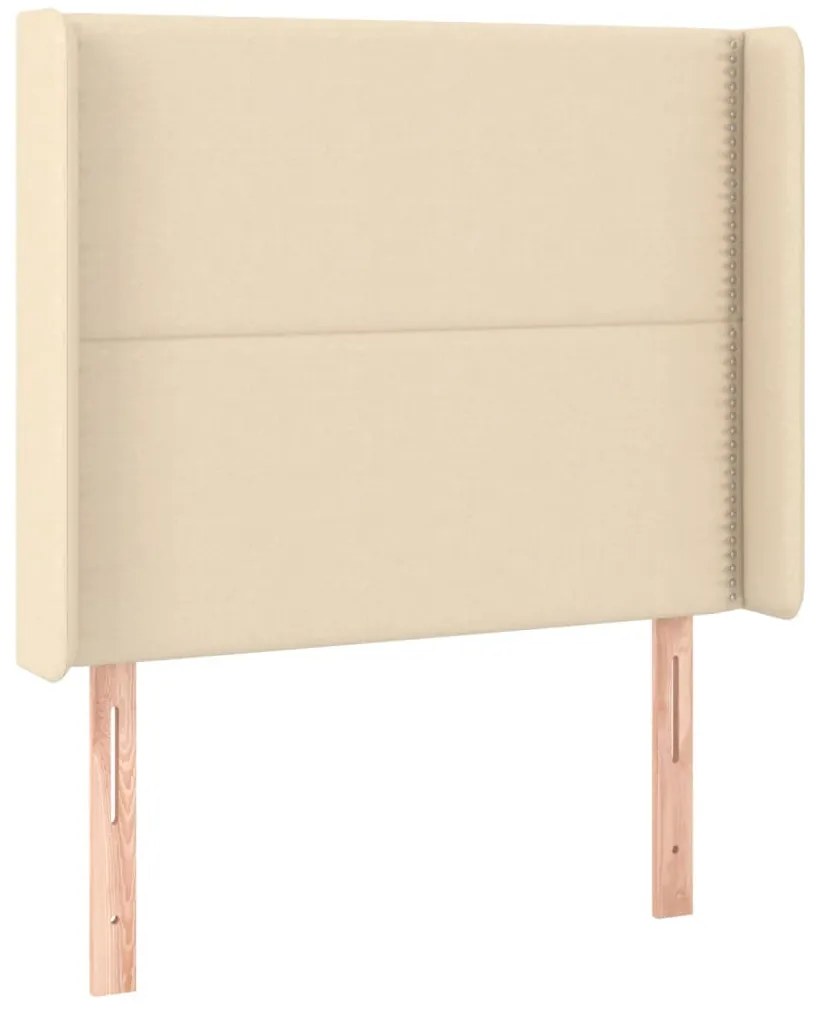 Cama com molas/colchão 90x190 cm tecido cor creme