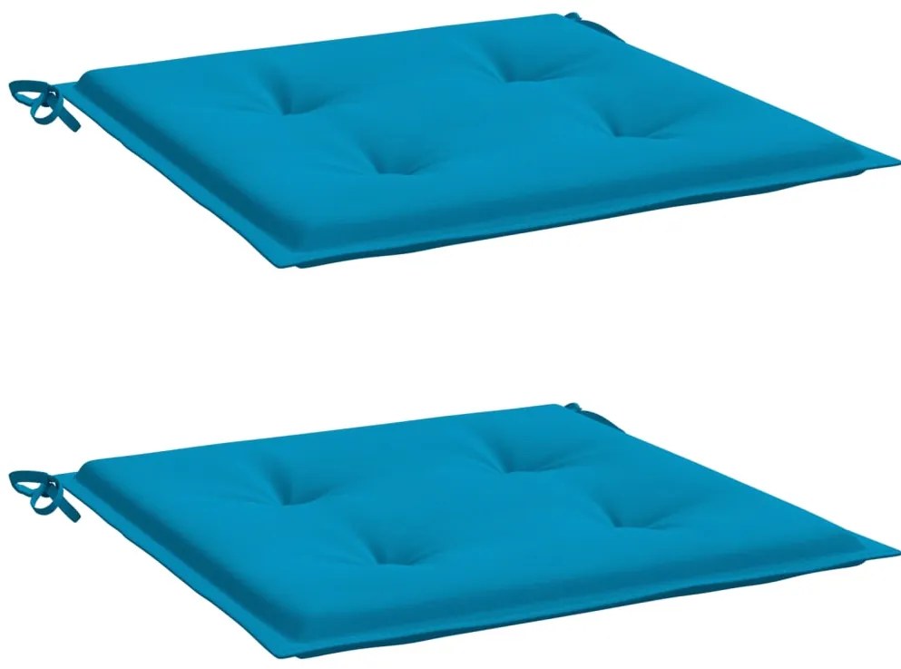Almofadões p/ cadeiras de jardim 2 pcs tecido oxford azul