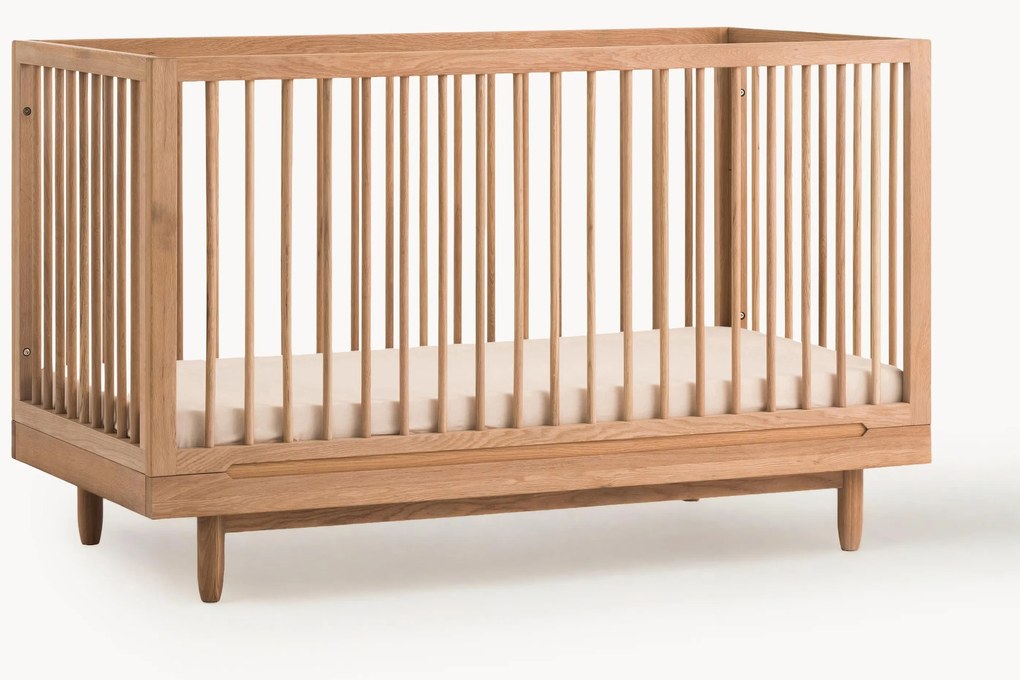 Berço em madeira de carvalho regulável em altura Pure, 70 x 140 cm