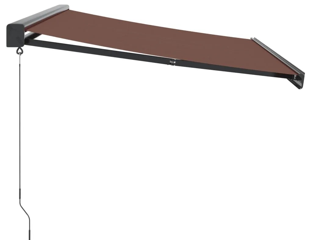 Toldo retrátil manual 300x250 cm castanho