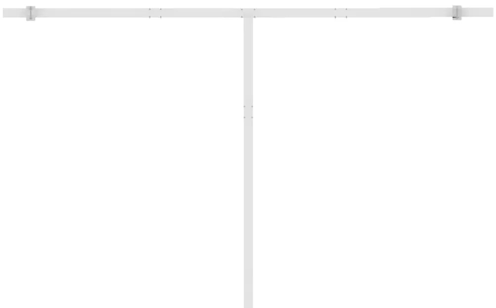 Toldo automático LED e sensor de vento 400x350 cm azul e branco