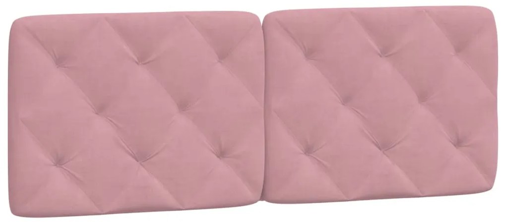 Cama com colchão 140x200 cm veludo rosa