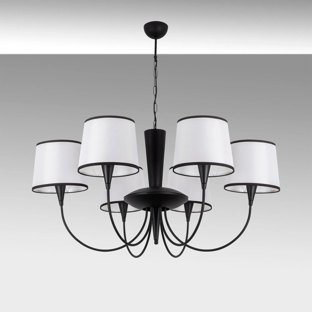 Chandelier Pardo – Preto – Diâmetro 90 cm, Altura 85 cm