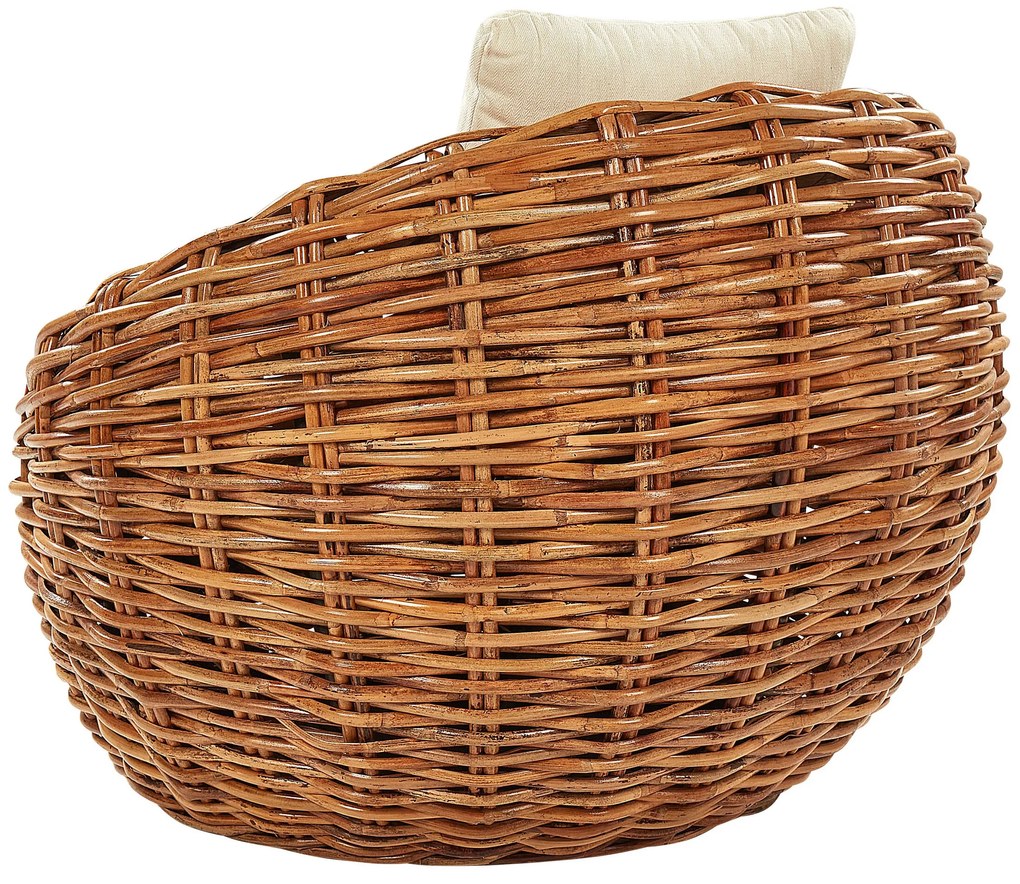 Cadeira de jardim em rattan natural LERICI Beliani