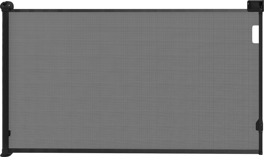Barreira para Cães Retrátil 0-144 cm para Cães Pequenos Barreira de Segurança para Animais de Estimação com Fecho Preto