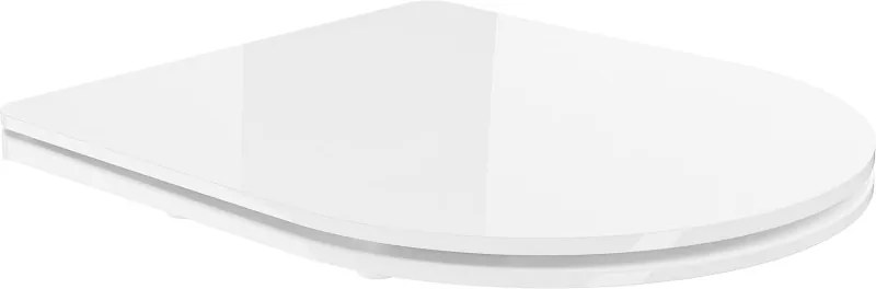 Mexen tampa de queda lenta slim, duroplast, branco brilhante - 39224000