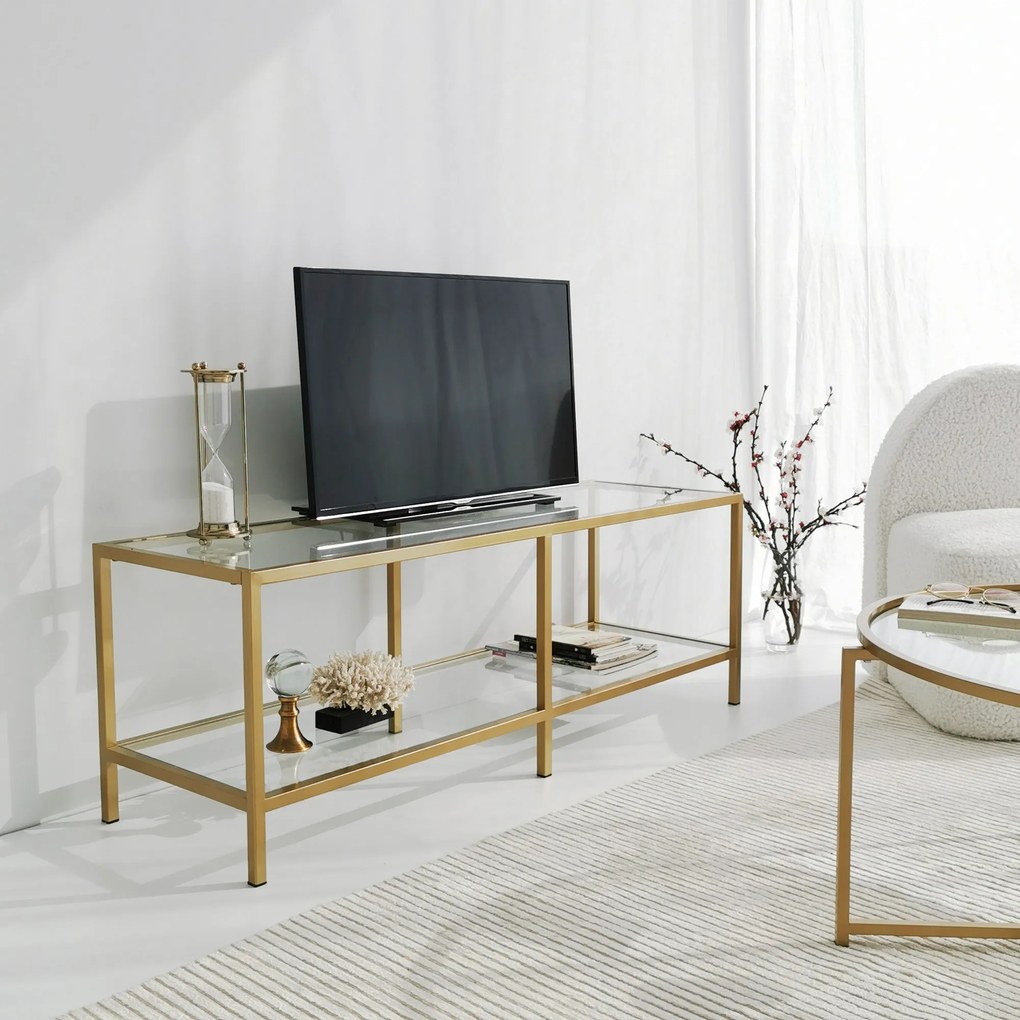 Móvel para TV Basic – Dourado – 130 cm x 45 cm x 40 cm