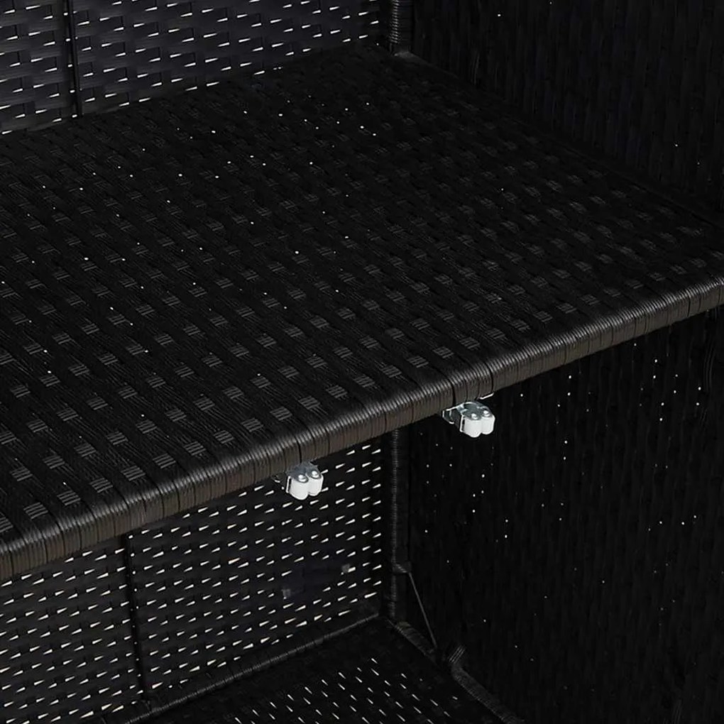 Armário de Armazenamento Preto 100 x 36 x 102 cm em Rattan