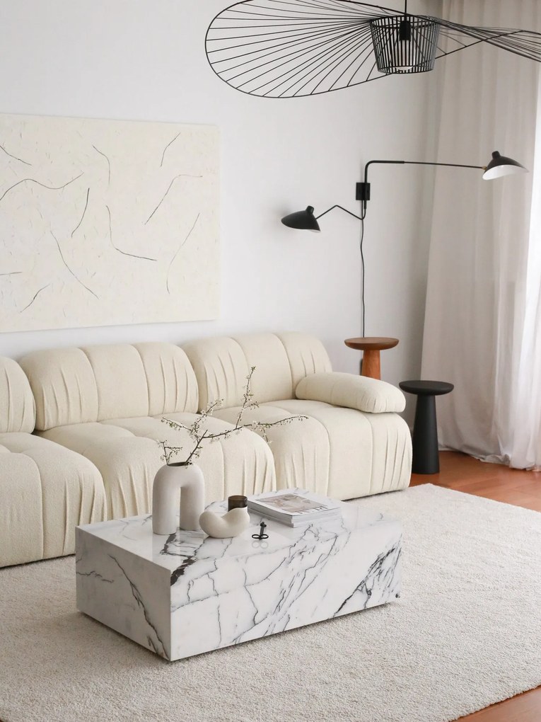 Sofá de 3 Lugares Soli – Branco – 267 cm x 74 cm x 89 cm