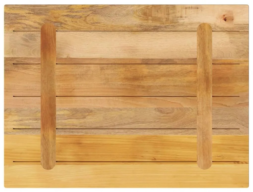 Tampo de mesa retangular 70x50x3,8 cm mangueira áspera maciça