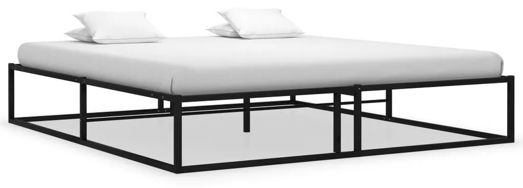 324789 vidaXL Estrutura de cama 160x200 cm metal preto