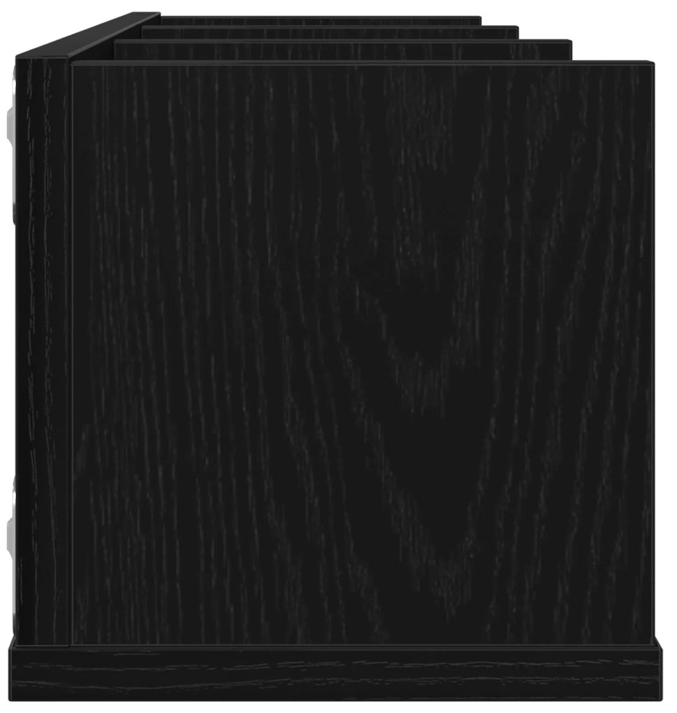 Estante de parede vidaXL para CDs em Preto Carvalho 75x18x18 cm em Mad
