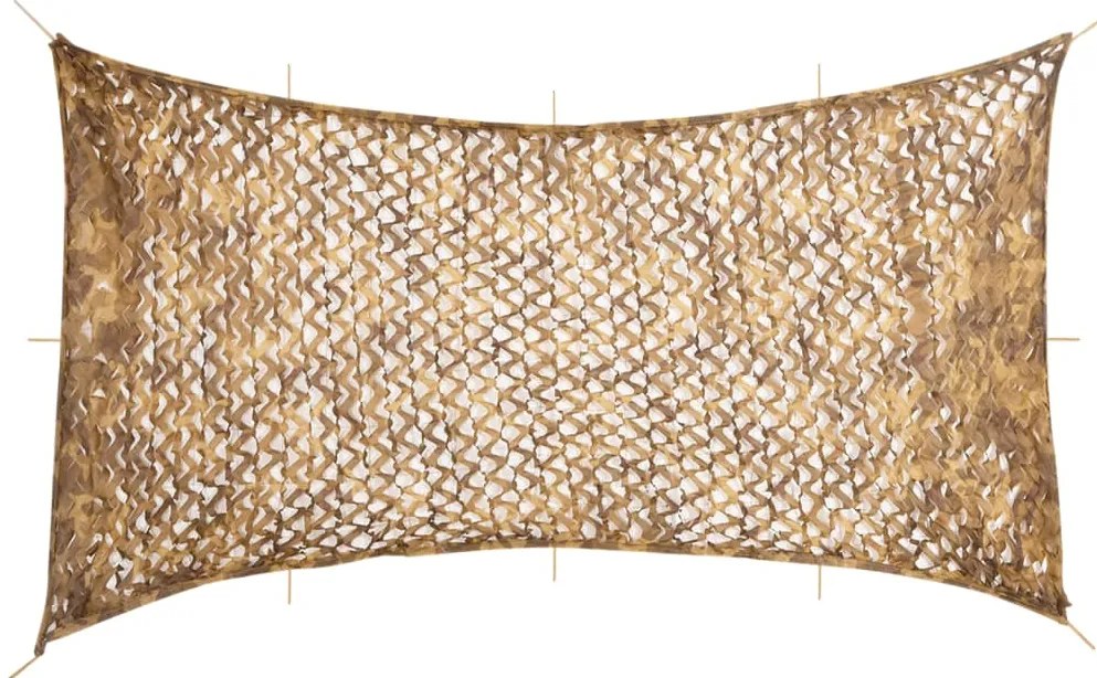 vidaXL Rede de camuflagem com saco de arrumação 816x520 cm areia
