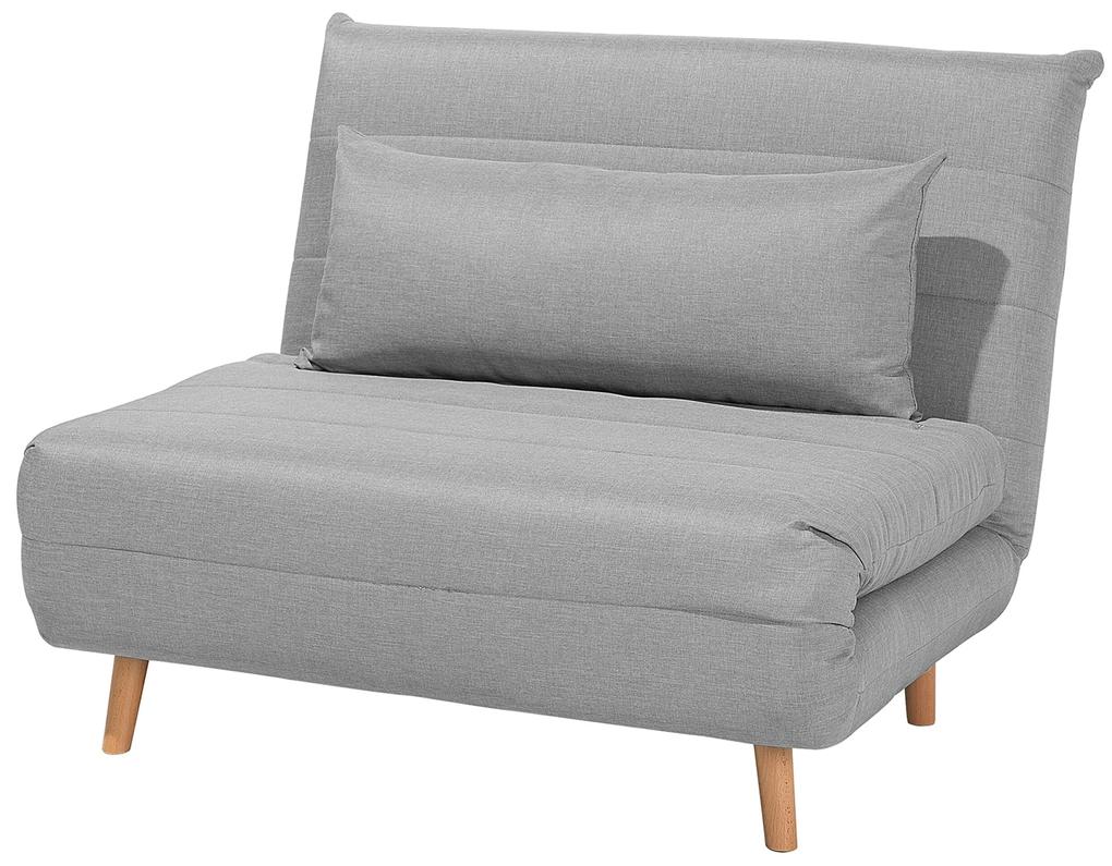Sofá-cama em tecido cinzento claro SETTEN Beliani