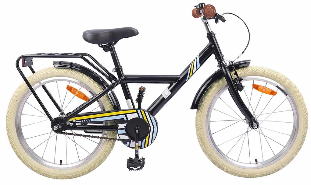vidaXL Bicicleta Infantil 24 Polegadas para 8-12 anos Preto